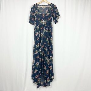 Swim Suit Cover Floral Maxi Dress Size Medium